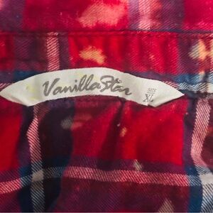 Vanilla Star Vibrant Red Checkered Top